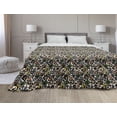 thumbnail image 1 of Woodsy Down Alternative Comforter, Furry Woodland Wild Animals in the Nature Squirrels Fox Birds, Microfiber Quilt for All Season, 5 Sizes, Beige Fawn, by Ambesonne, 1 of 3