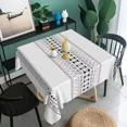 thumbnail image 6 of Tchckioa Minimalist Square Tablecloth,Waterproof Table Cloth for Kitchen Home Decor,52x52 Inch,White and Black, 6 of 6