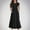 Black, variant on Girls' Summer Short Sleeve Round Neck Solid Color Dress, Soft Breathable Polyester Spandex Blend for Daily Wear and Parties