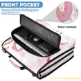 thumbnail image 6 of Zipper Binder with Shoulder Strap 2 inch 3 Ring Waterproof File Folder Organizer Bag 500 Sheet Pink Flamingos with Golden Dot, 6 of 8