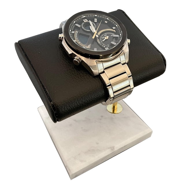 Soporte de reloj con base de mármol Soporte de joyería Brazaletes Organizador blanco S Hugo Pantalla de soporte de reloj