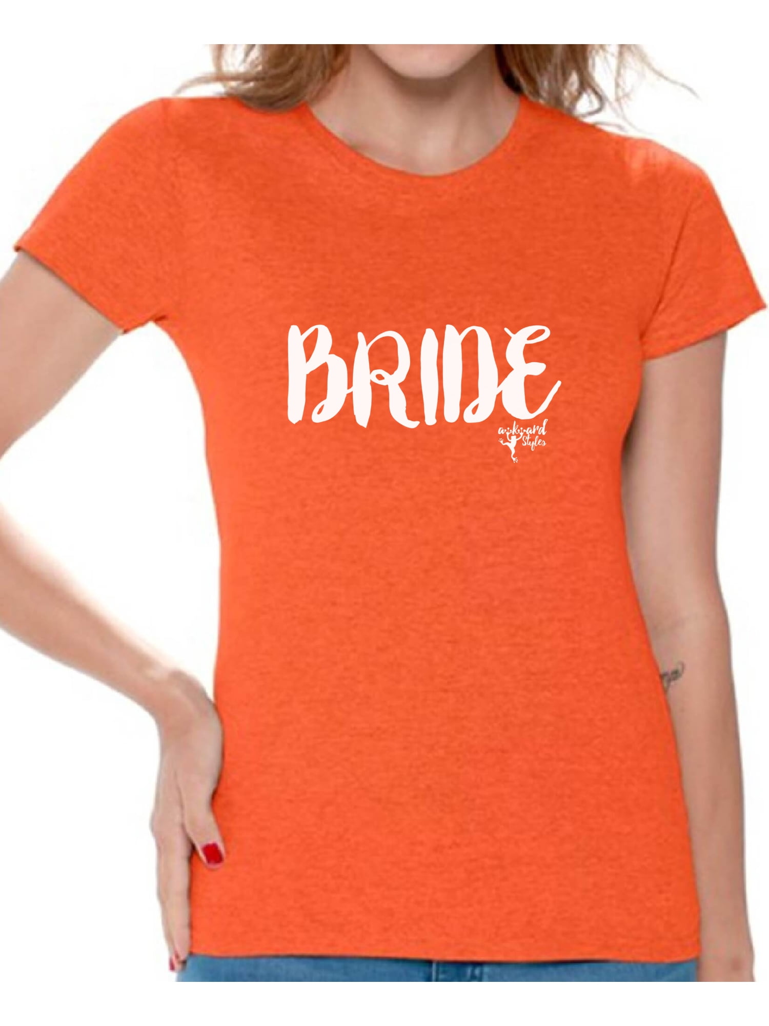 Gold Bride Women's T-Shirt Wedding Marriage Bachelorette Party Shirts 