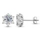 thumbnail image 5 of Clásico Pendientes Chicas Cristal Plata Dainty Mujeres Grande Cubic Zirconia Ear Piercing Stud Earrings, 5 of 8