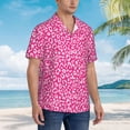 thumbnail image 3 of Sikiie Leopard Print Men's Hawaiian Shirt, Summer Beach Button Pocket Short Sleeve T-Shirt,3X-Large, 3 of 7
