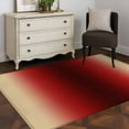 thumbnail image 3 of Red Black Khaki Ombre 2.7x5 Area Rugs, Modern Abstract Art Gradient Non-Skid Rubber Backing Large Rectangle Rugs - Living Room Bedroom Home Office, Indoor Floor Mat Carpets Washable Rug, 3 of 9