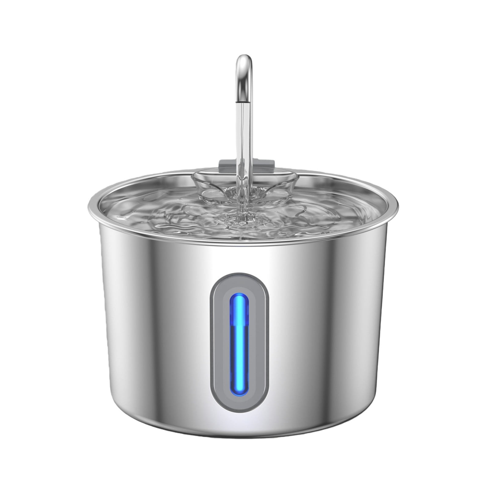 Automatic Pet Water Dispenser Stainless Steel with Faucet Window Large Capacity for Cats and Dogs Indoor Use