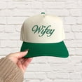 thumbnail image 3 of Embroidered Wifey Two-Toned Trucker Hat | Wife Trucker Hat | Bride Baseball Hat | Bachelorette | Gift for Her | Anniversary Gift | CCTHW1, 3 of 5