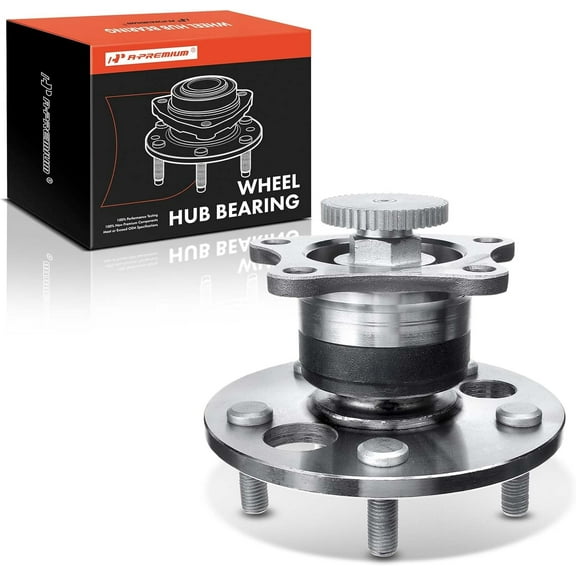 A-Premium Rear Wheel Bearings and Hub Assembly Compatible with Toyota Avalon 1995-1996, Camry 1987-2001, Lexus ES300 1992-2001, RX300 1999-2003, w/5-Lug, Replace# 512009