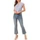 thumbnail image 2 of INSPIRAR CHIC Blusa Floral para Mujeres del Día de San Valentín con Mangas Cortas de Chifón y Volantes M Morado, 2 of 7