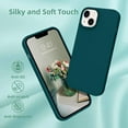 thumbnail image 2 of iPhone 13 Case,Phone Case iPhone 13,Slim Fit Liquid Silicone Soft Gel Rubber Lightweight Microfiber Lining Shockproof Anti-Scratch Protective Phone Cover for iPhone 13 6.1'' 2021, Forest Green, 2 of 17