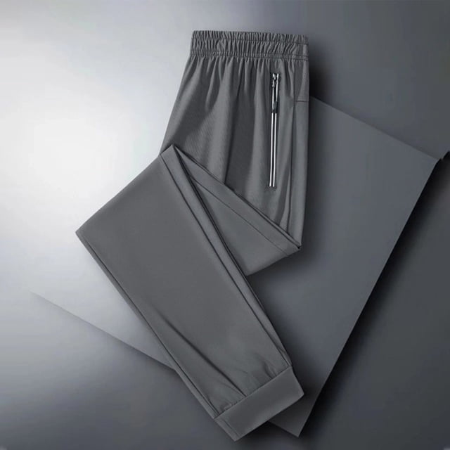 Men's Casual Pants Lightweight for Daily Comfort High Performance Elastic Zipper Pockets for Versatile Occasions Spring to Winter Wear