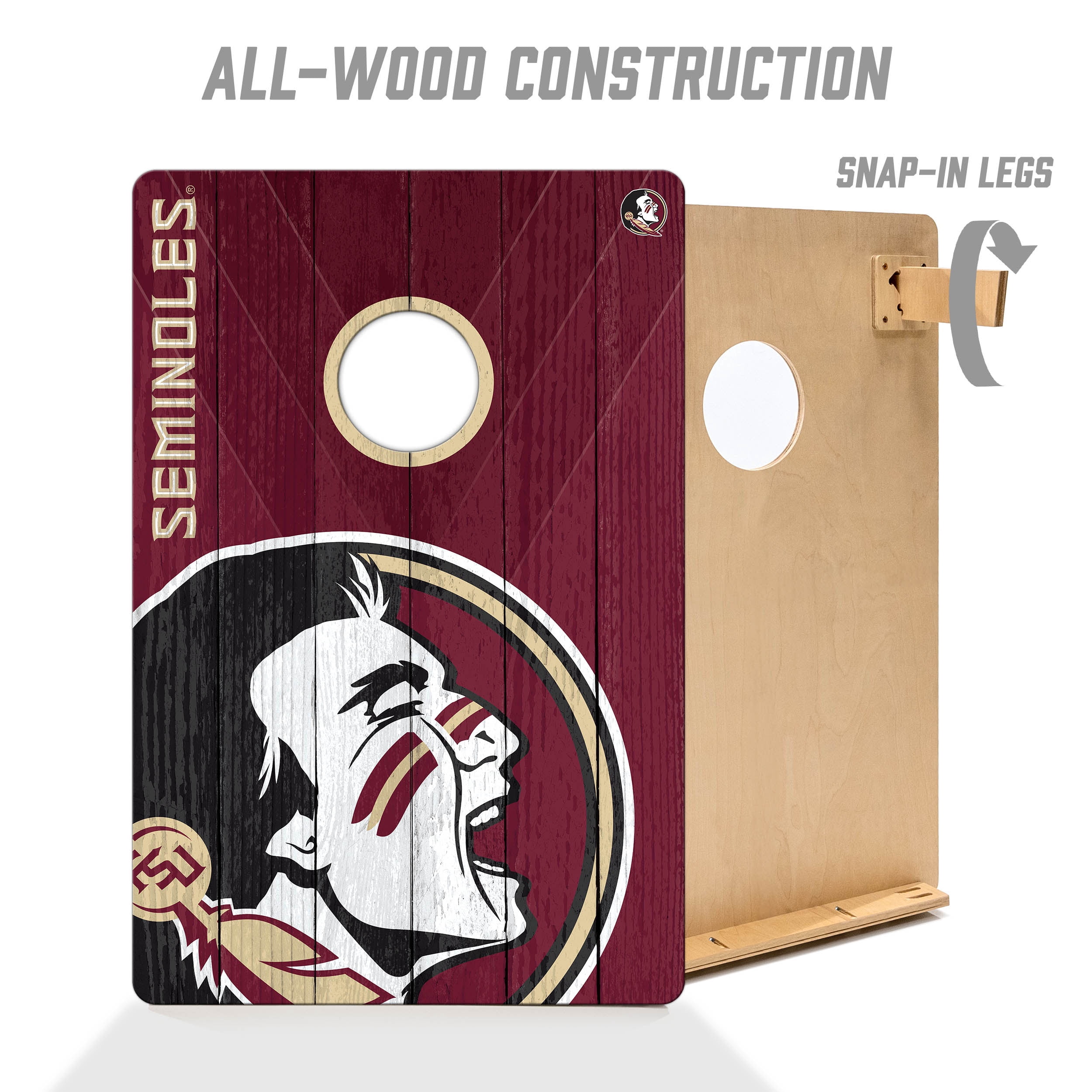 YouTheFan NCAA Florida State Seminoles 2' x 3' Cornhole Game No Bags