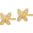 thumbnail image 2 of 14K Yellow Gold Polished Butterfly Post Earrings (7.45 X 9.25) Made In Spain ye1754, 2 of 5