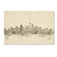 thumbnail image 2 of Trademark Fine Art "Seattle Washington Skyline Sheet Music" Canvas Art by Michael Tompsett, 2 of 4