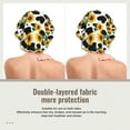 thumbnail image 2 of Yiaed Cute Cow Print Sunflower C Print Satin Bonnet Silk Bonnet Hair Bonnet for Sleeping Hair Bonnets, 2 of 6
