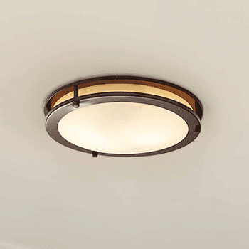Better Homes & Gardens 12" Bronze Living Room Flush  Lights with Integrated Glass No Bulb Included