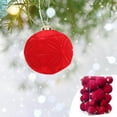 thumbnail image 4 of Velvet Flocked Shatterproof Christmas Ornaments, 35-Piece Hanging Tree Decor Set, Holiday Party Home Decoration for Festive Season, 4 of 6