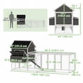 thumbnail image 3 of PawHut 137" Chicken Coop with Chicken Run, Nesting Box, Dark Grey, 3 of 10