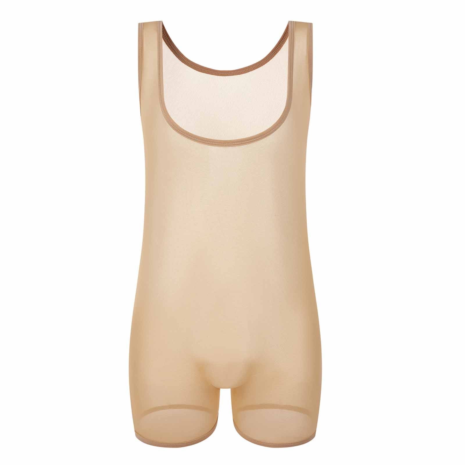 Odeerbi Rollback Mens Underwear Onesie Boxer Briefs Fashion Gauze