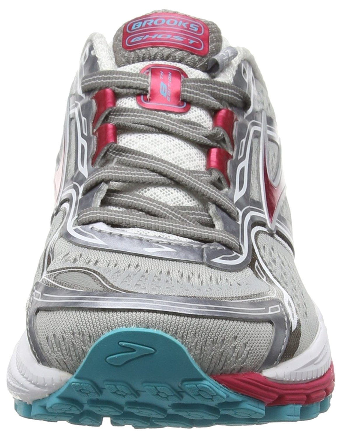 Brooks - Brooks Women's Ghost 8 Metallic Charcoal/Bright Rose/Bluebird 11.5 AA US - Walmart.com