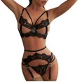 thumbnail image 1 of Gibobby Conjuntos de bragas de encaje Lencería sexy babydoll para mujer, camisón halter, babydoll para mujer, lencería sexy para sexo(Negro, G), 1 of 5