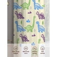 thumbnail image 6 of Dinosaur Sheer Curtains 2 Panels Set Cartoon Green Blue Purple Animal Small Mountain Farm Beige Sheer Window Curtains Light Filtering Rod Pocket Voile Drapes for Bedroom Living Room 52"X72", 6 of 9
