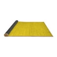 thumbnail image 2 of Ahgly Company Indoor Round Solid Yellow Modern Area Rugs, 5' Round, 2 of 4