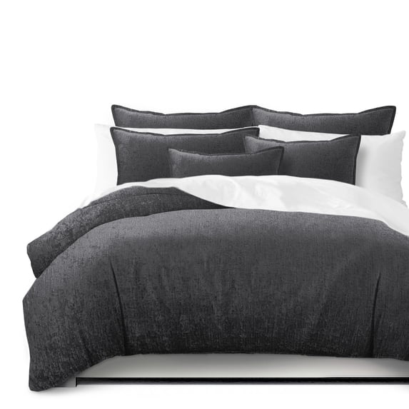 Juno Velvet Gray Comforter Set Full