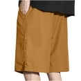 thumbnail image 3 of IYTR Men's Summer Dstring Shorts Quick Dry Lightweight Gym Sports Beach Shorts with Pockets Khaki XL, 3 of 5