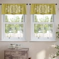 thumbnail image 2 of LALILO Kitchen Curtain Valance Summer Small Italian Town Rod Pocket Window Curtain 52"x 18" Set of 2, 2 of 7