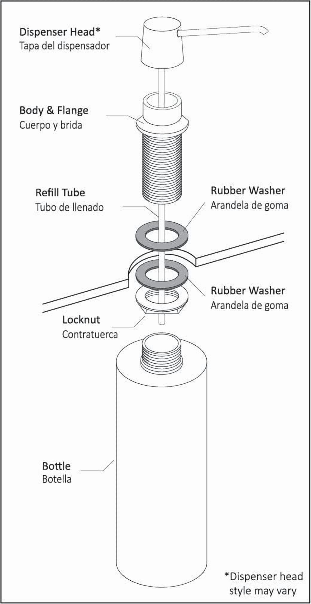 Keeney K612DSBN Premium Style Soap and Lotion Dispenser, Brushed Nickel