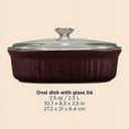 thumbnail image 3 of CorningWare French Colors 2.5qt Oval Baking Dish with Glass Lid, Cabernet, 3 of 3