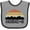 Heather and Black, variant on Inktastic Anchorage Alaska Skyline Boys or Girls Baby Bib