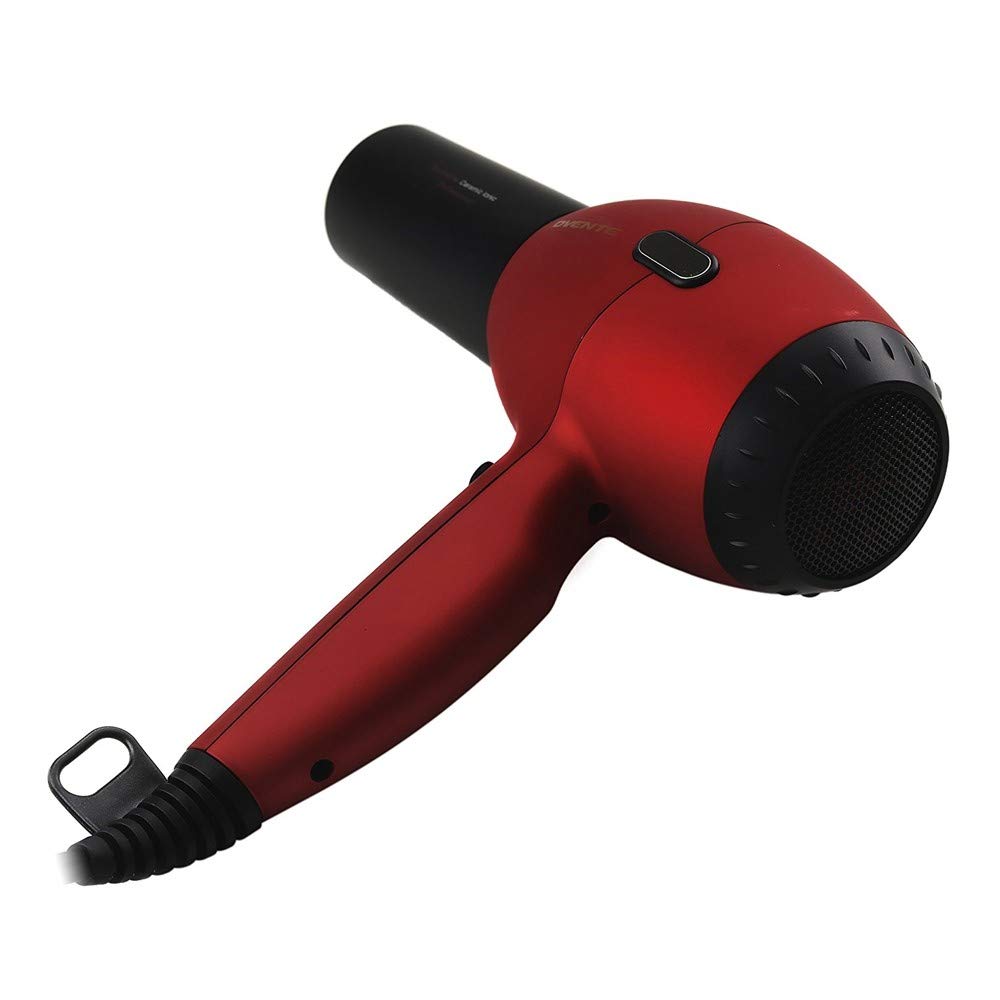 OVENTE Professional Hair Dryer with Diffuser, Black & Red X3400BR