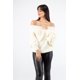 thumbnail image 2 of Suéter tejido hombros descubiertos AMAD Casual para mujer Talla L, 2 of 5