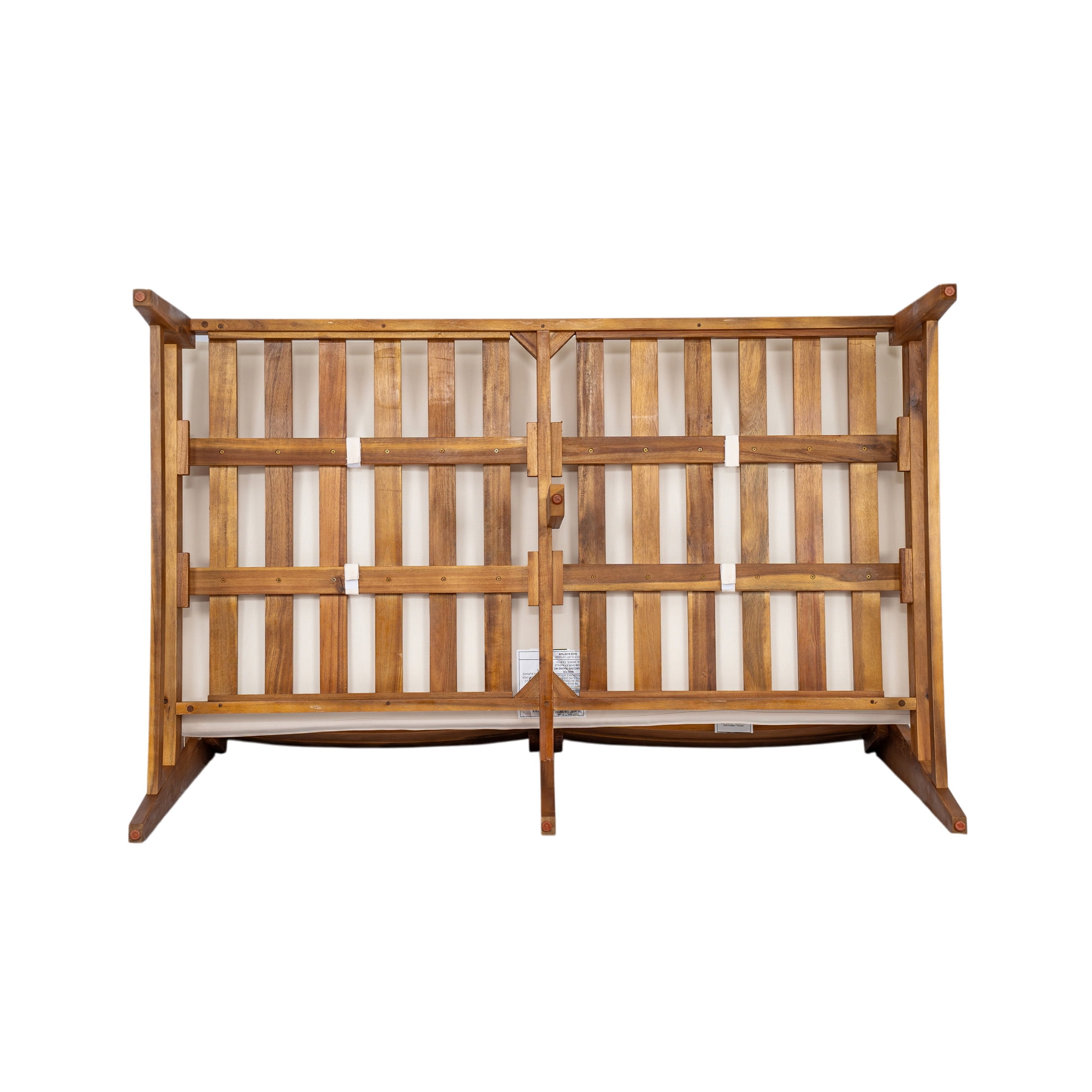 Christopher Knight Home 2-Piece Outdoor Patio Deep Seating Loveseat with Coffee Table, Acacia Wood Frame, Cream+Teak