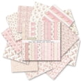 thumbnail image 4 of Bewildely Bloc de cartulina con estampado floral de colores surtidos, doble cara, 24 hojas para collage artístico Artesanía PAD2077-12, 4 of 6