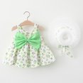 thumbnail image 2 of KDFJPTH Baby Girls Party Princess Flower Dress Summer Big Bowknot Backless A-Line Sundress With Hat Toddler Kids Sleeveless Dresses, 2 of 4