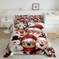 thumbnail image 2 of Feelyou Christmas Snowman Full Size Comforter Sets, Kawaii Cartoon Reindeer Bedding Comforter Set, Kids Teens Girls Boys Reversible Bedding Sets, Microfiber Bedroom Decor, 3pcs, 2 of 8