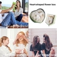 thumbnail image 5 of Heart-shaped rose eternal flower ring box-wedding gift diamond ring jewelry storage box-green, 5 of 5