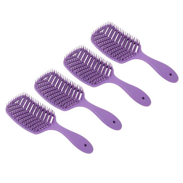 4 Uds. Cepillo De Pelo Con Ventilación Curva Profesional Para Hombres Y Mujeres, Cepillo Desenredante De Paleta, Cepillo De Ventilación De Masaje Suave, Herramienta De Estilismo Para Secado Rápido