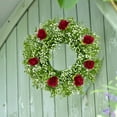 thumbnail image 6 of karymi 12.99in Artificial Greenery Winter Wreath with Frosted Berries, PVC Door Wall Decoration for Indoor Outdoor Holiday & Home House Decor Patio Decor up to 60% off, 6 of 7