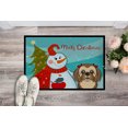 thumbnail image 2 of Caroline's Treasures BB1869JMAT Snowman with Chocolate Brown Shih Tzu Door Mat, Indoor Rug or Outdoor Welcome Mat 24x36, 2 of 4