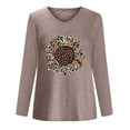 thumbnail image 4 of Pompotops T-Shirt Décontracté à Manches Longues et Col en V pour Femmes en Liquidation, 4 of 4