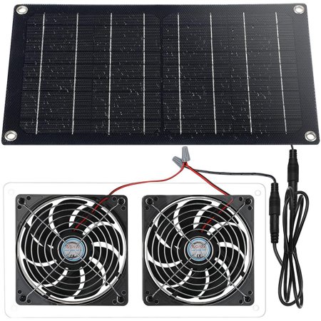 

Fovolat 10W Solar Plane Fan|Solar Greenhouse Fans|Outdoor Exhaust Fan Solar Powered Portable Solar Ventilation Fan Chicken Coop and Shed Accessories