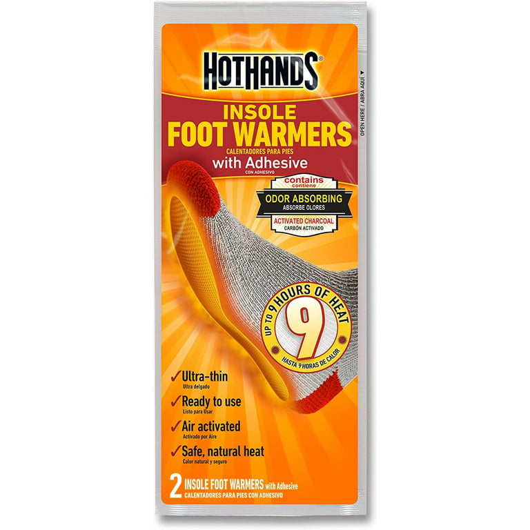 HotHands Insole Foot Warmers - Long Lasting Safe Natural Odorless Air  Activated Warmers - Up to 9 Hours of Heat - 16 Pair , Black, SAFE,  NATURAL.., By 