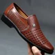 thumbnail image 2 of Mocasines de primavera para hombre, zapatos de cuero para hombre, zapatos Oxford transpirables con agujeros de verano, zapatos informales para hombre, zapatos de vestir formales sin cordones para homb, 2 of 5