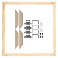 thumbnail image 1 of Unique Bargains Canvas Stretcher Bars Kit, 14x12 Inch Rectangle Solid Wood Frame for Paint, Prints, Oil Paintings, Wood Color, 1 of 5