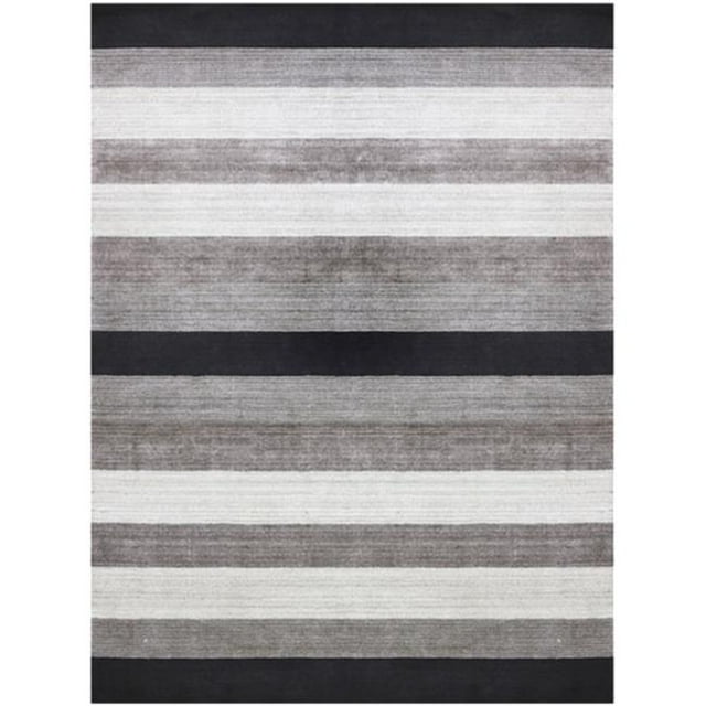 Amer BLN150406 4 x 6 ft. Blend Modern Design Hand-Woven Rug, Charcoal