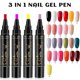 thumbnail image 1 of 26 Colors One Step Nail Art Gel Polish Pen Manicure Soak Off Top Base Coat, 1 of 3